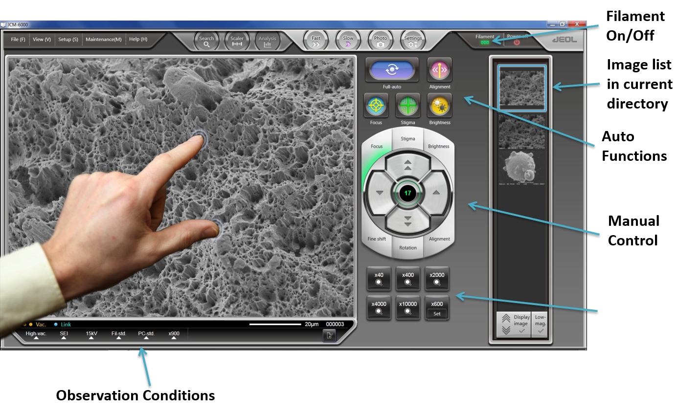 NeoScope Plus has a user-friendly touchscreen.