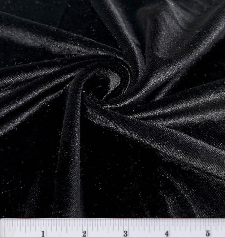 Black velvet folds