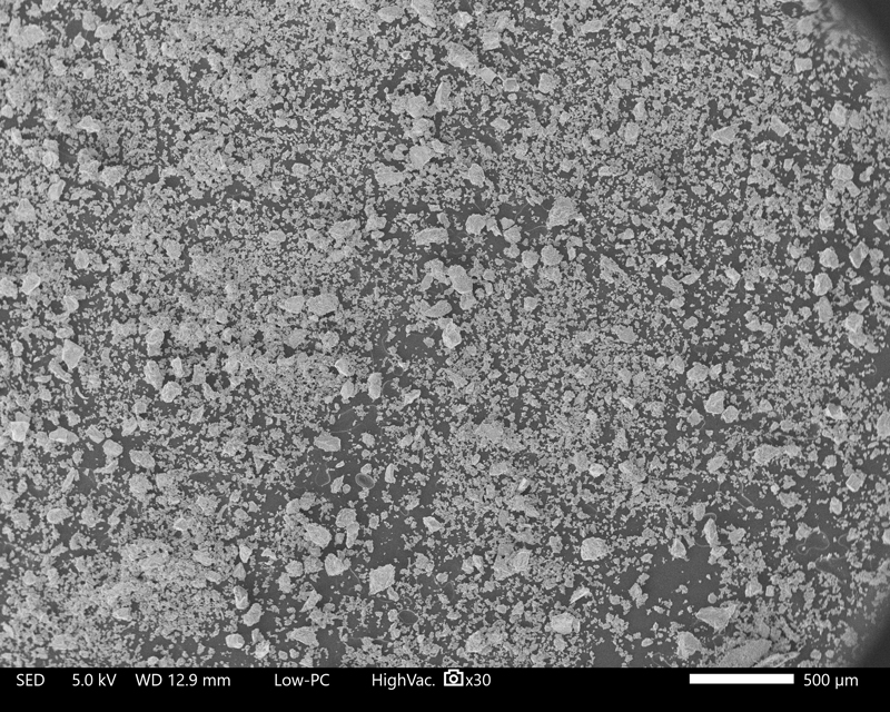 Sand, Mount Saint Helens, WA, scanning electron micrograph, 30X