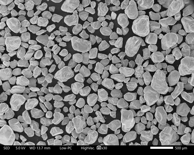 Sand, Longport, NJ (Absecon Island), scanning electron micrograph, 30X