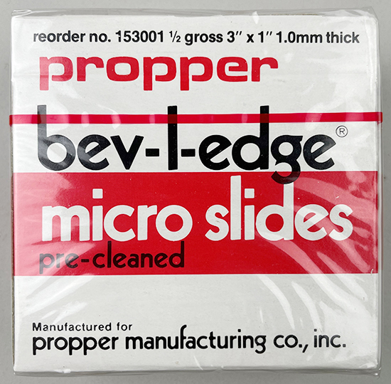 Propper beveled microscope slides