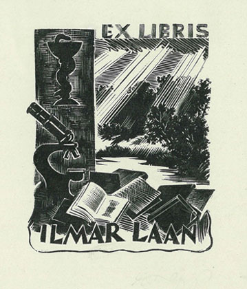 The bookplate of Ilmar Laan
